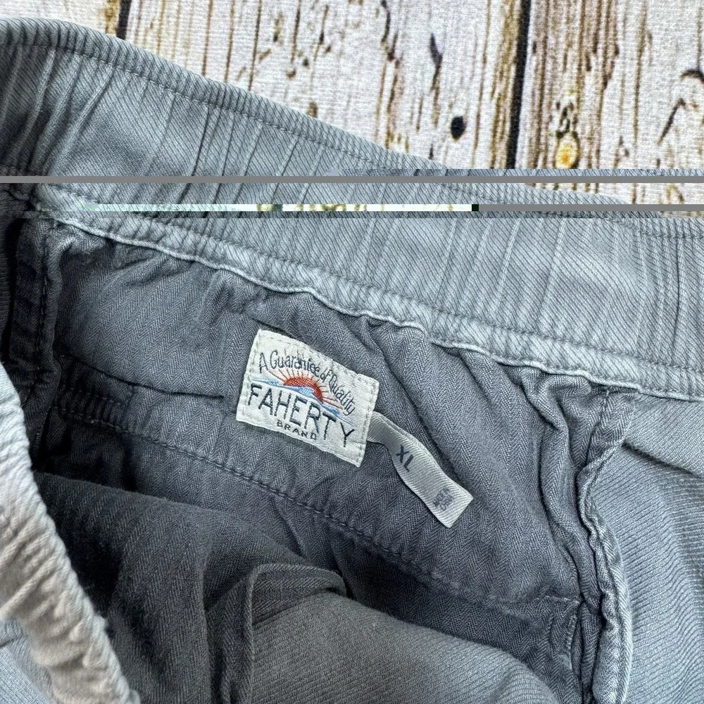 Faherty Men's Essential Drawstring Shorts Relaxed Fit Gray Size XL Gray